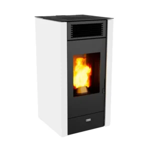 Stufa a pellet bianca canadese da 12 kW