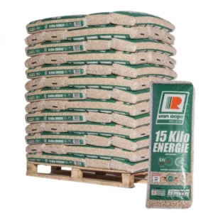 Van Roje – Pallet da 65 sacchi da 15 kg di pellet (qualità premium tedesca)